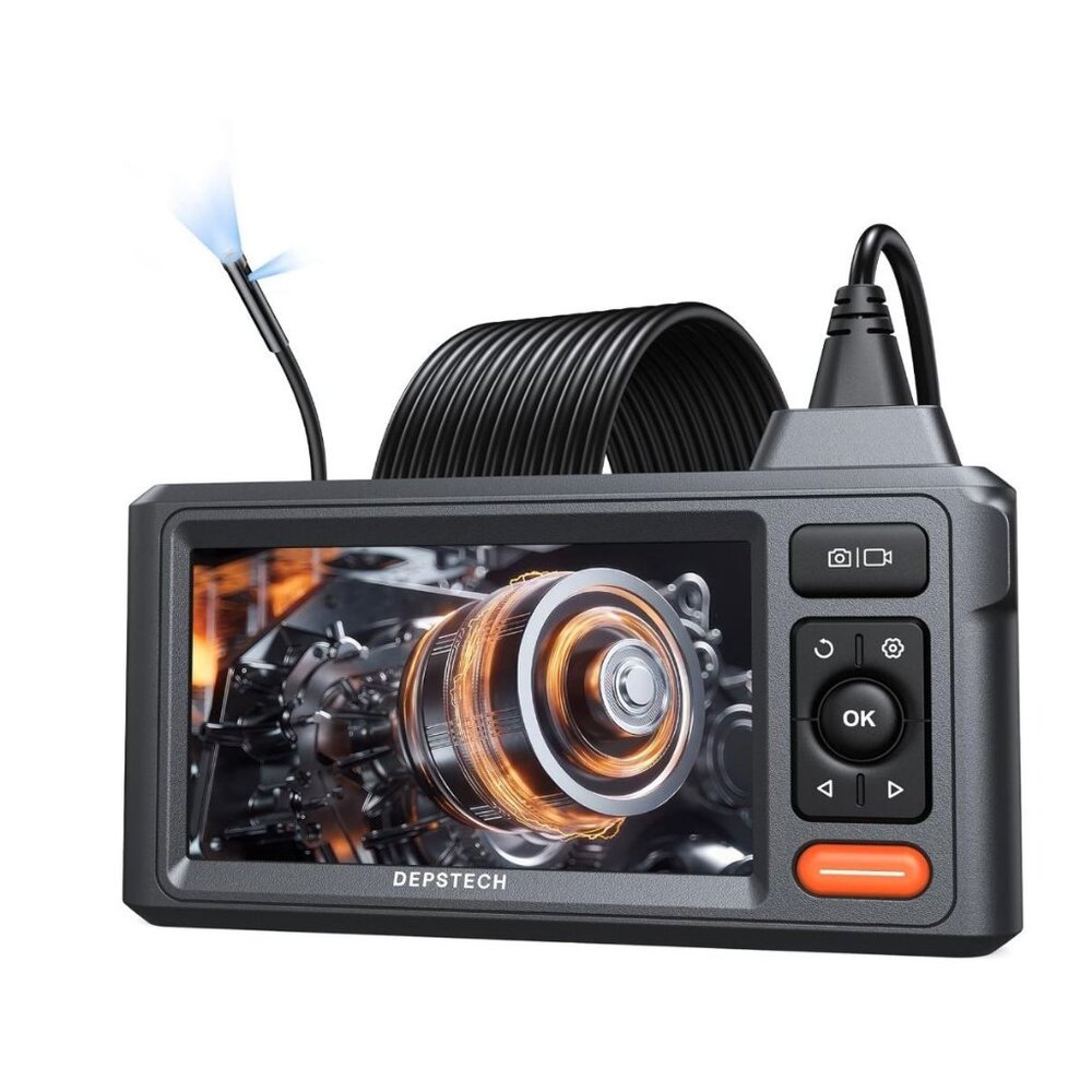 DEPSTECH  Dual-Lens Endoscope Camera with Light, DEPSTECH 1080P HD Borescope wit